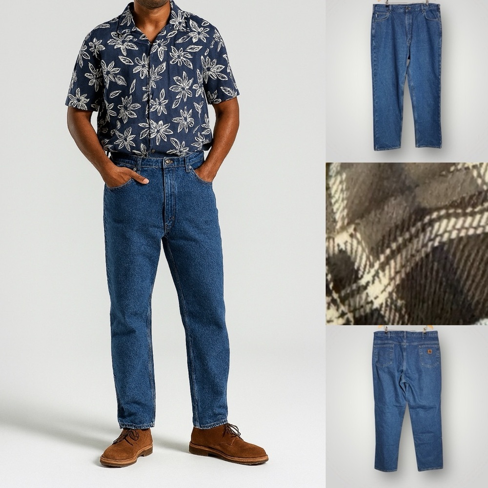 Carhartt | Flannel Lined Jeans Straight Leg Relaxed Vintage B172 DST